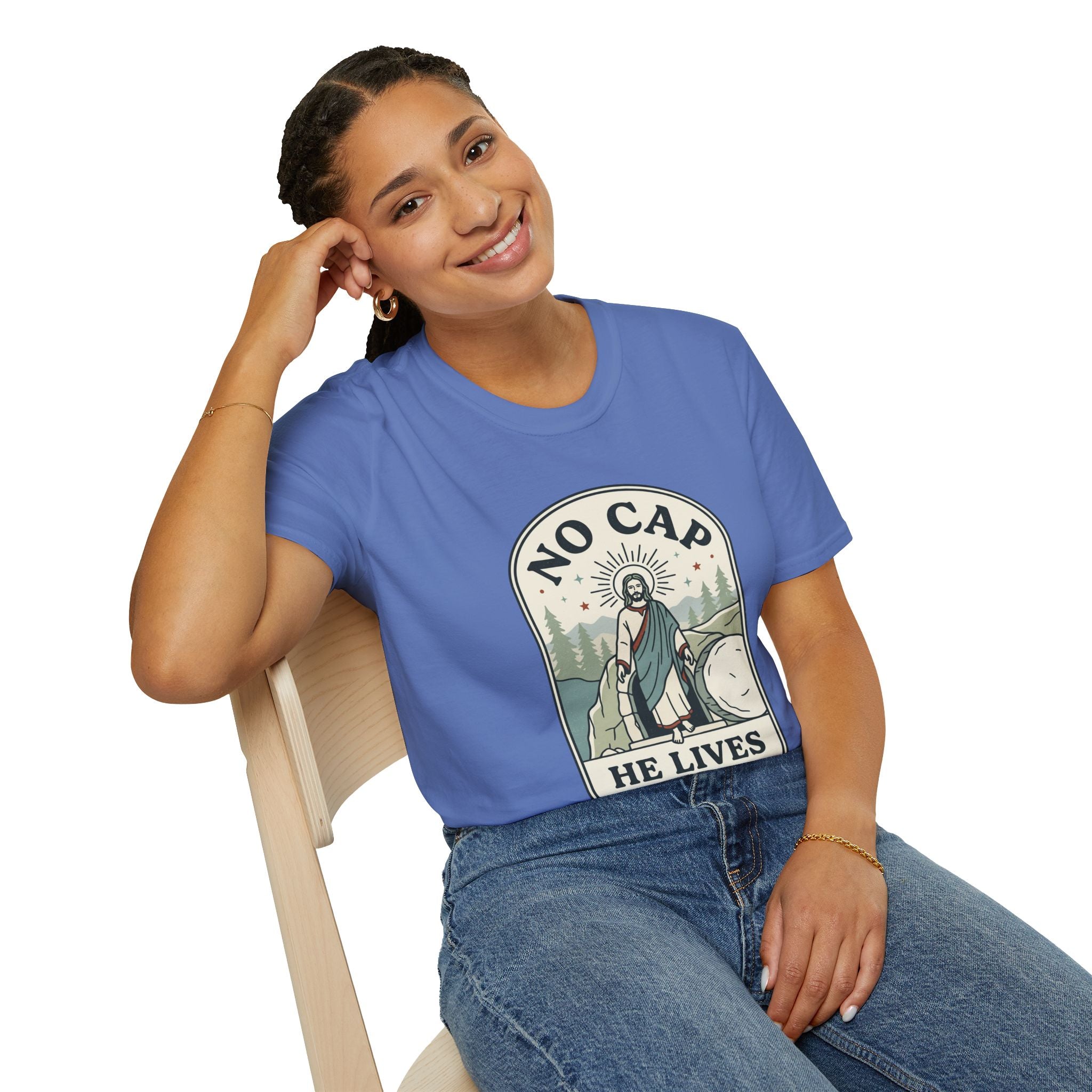 Adults 'No Cap He Lives (Luke 24:6)' T-Shirt