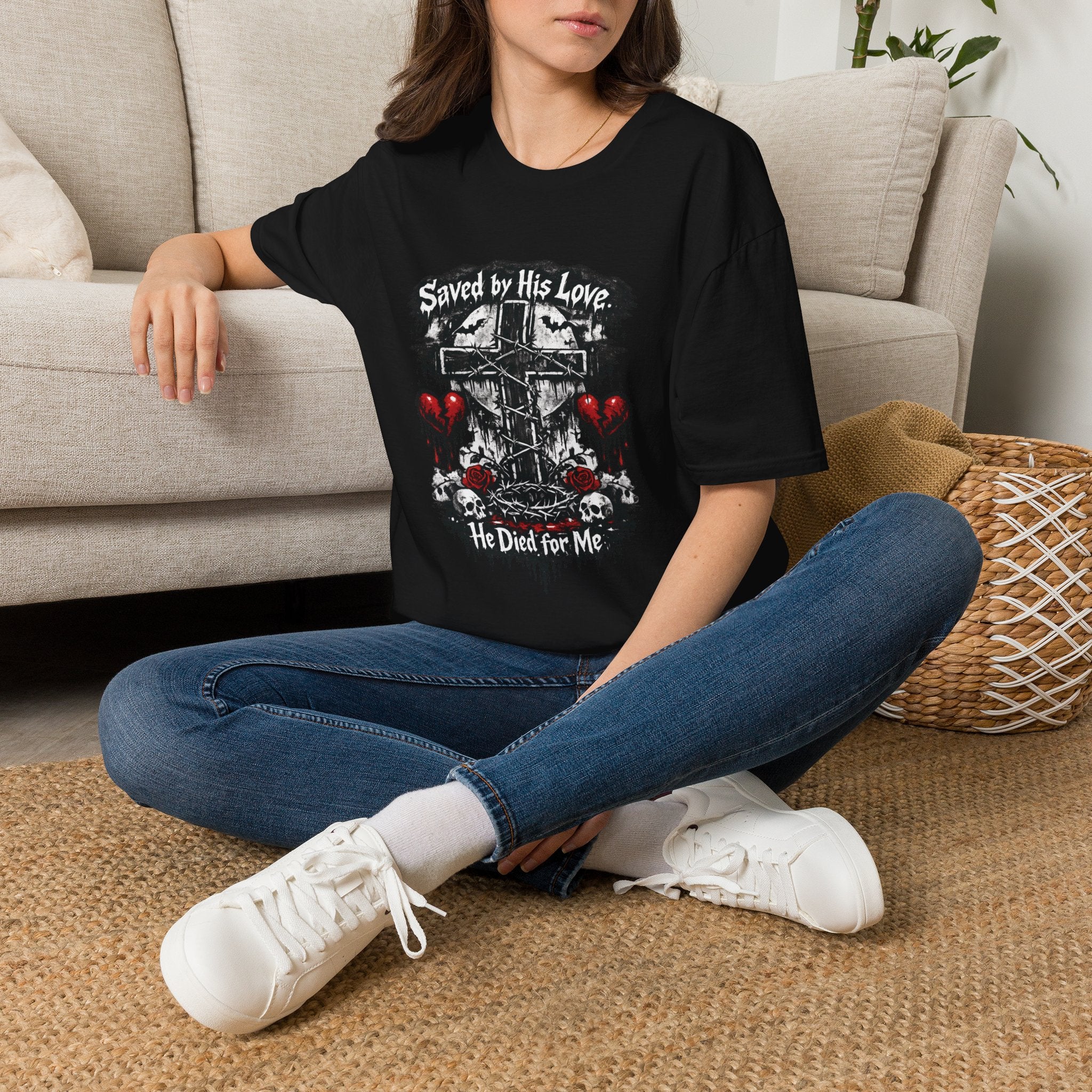 Adults 'Saved by His Love, He died for me' T-Shirt