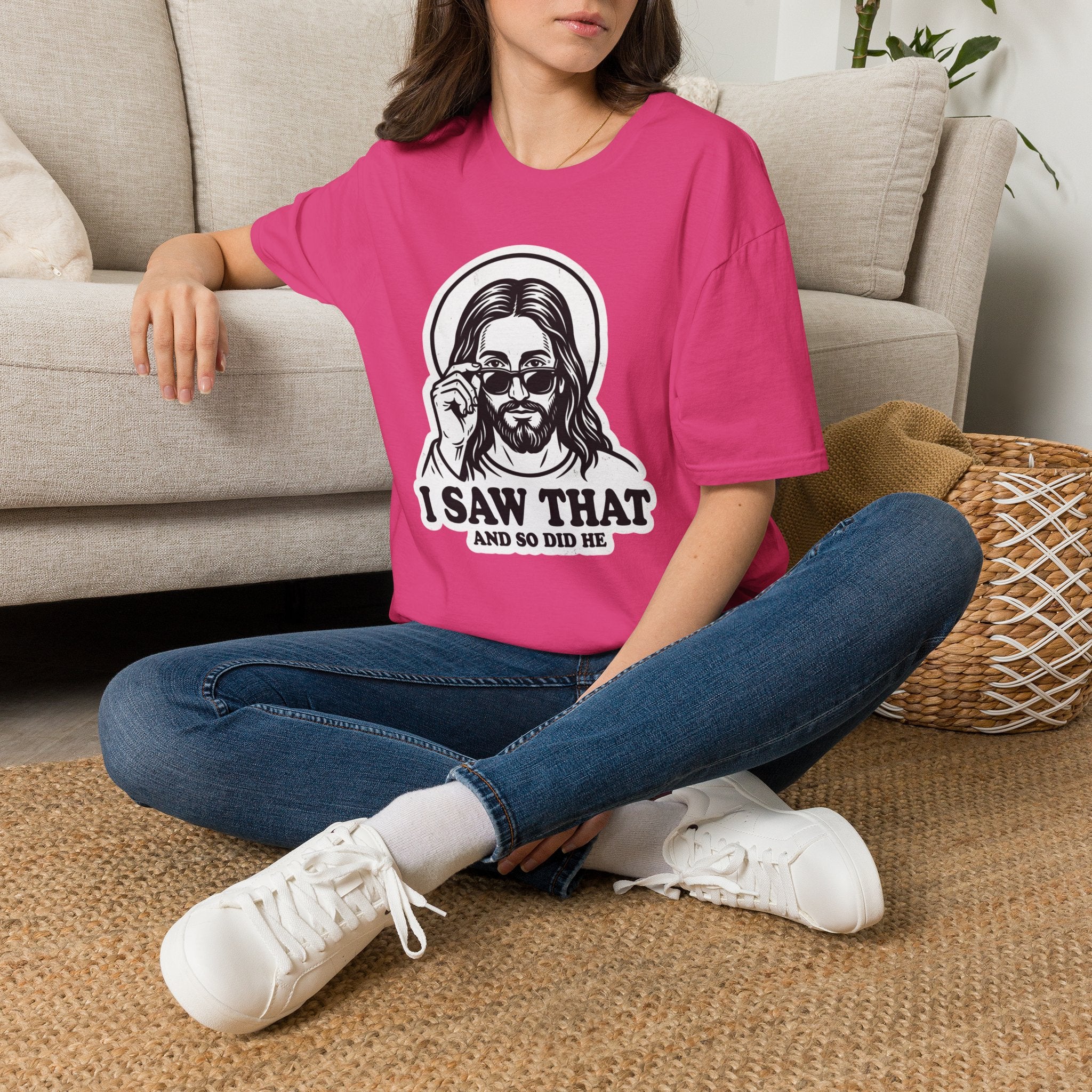 Adults 'I Saw That' Jesus T-Shirt