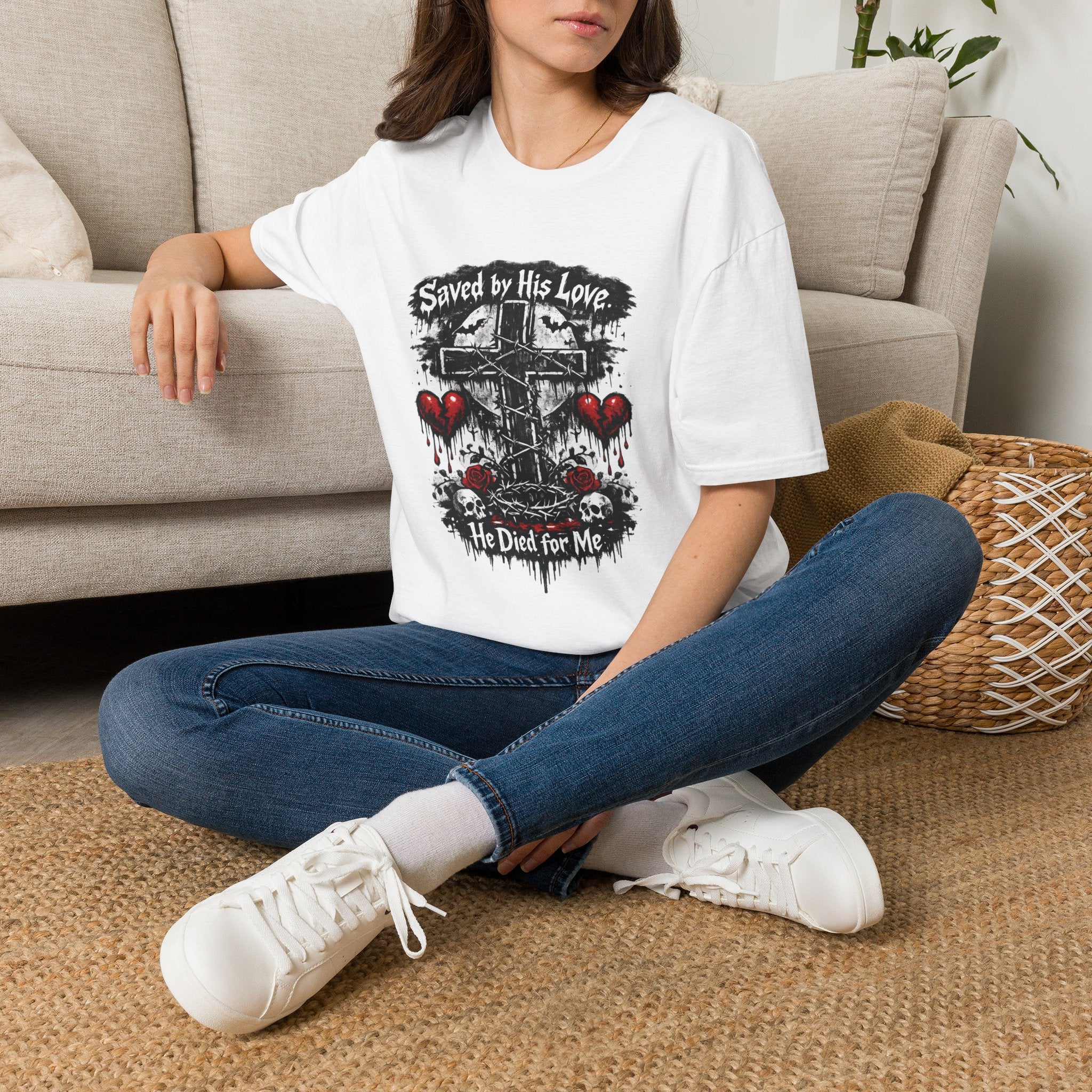 Adults 'Saved by His Love, He died for me' T-Shirt