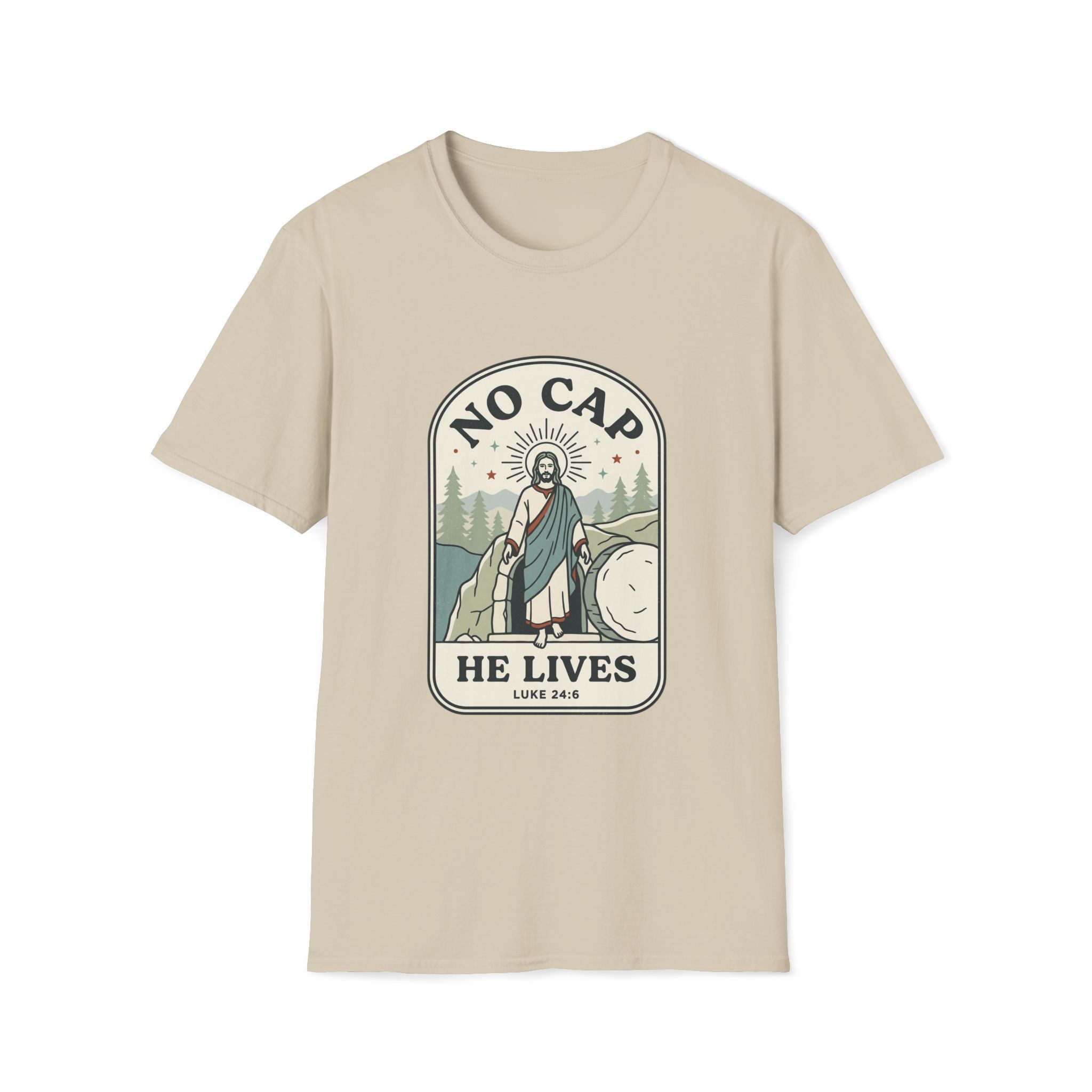'No Cap, He Lives' — Men's Tee