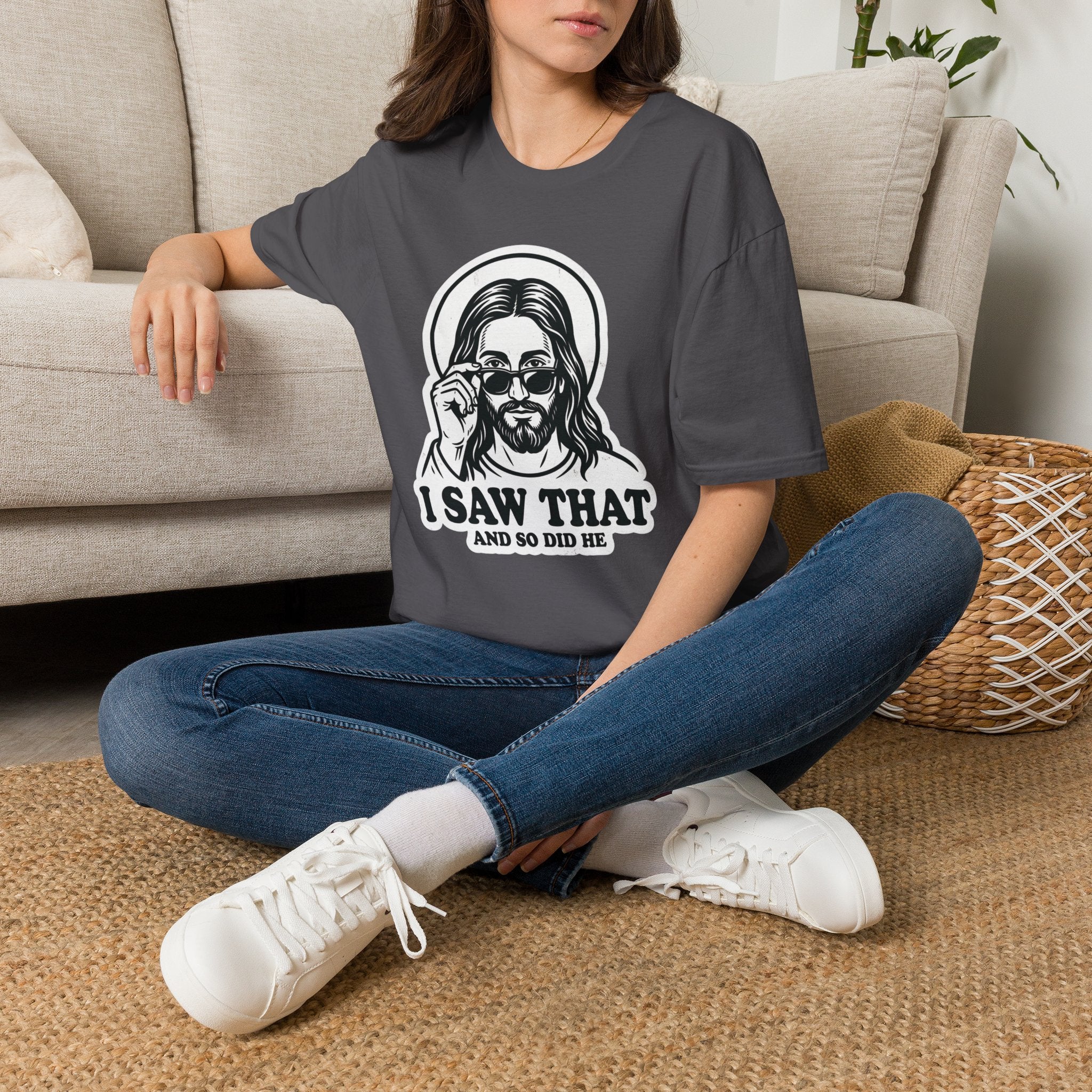 Adults 'I Saw That' Jesus T-Shirt