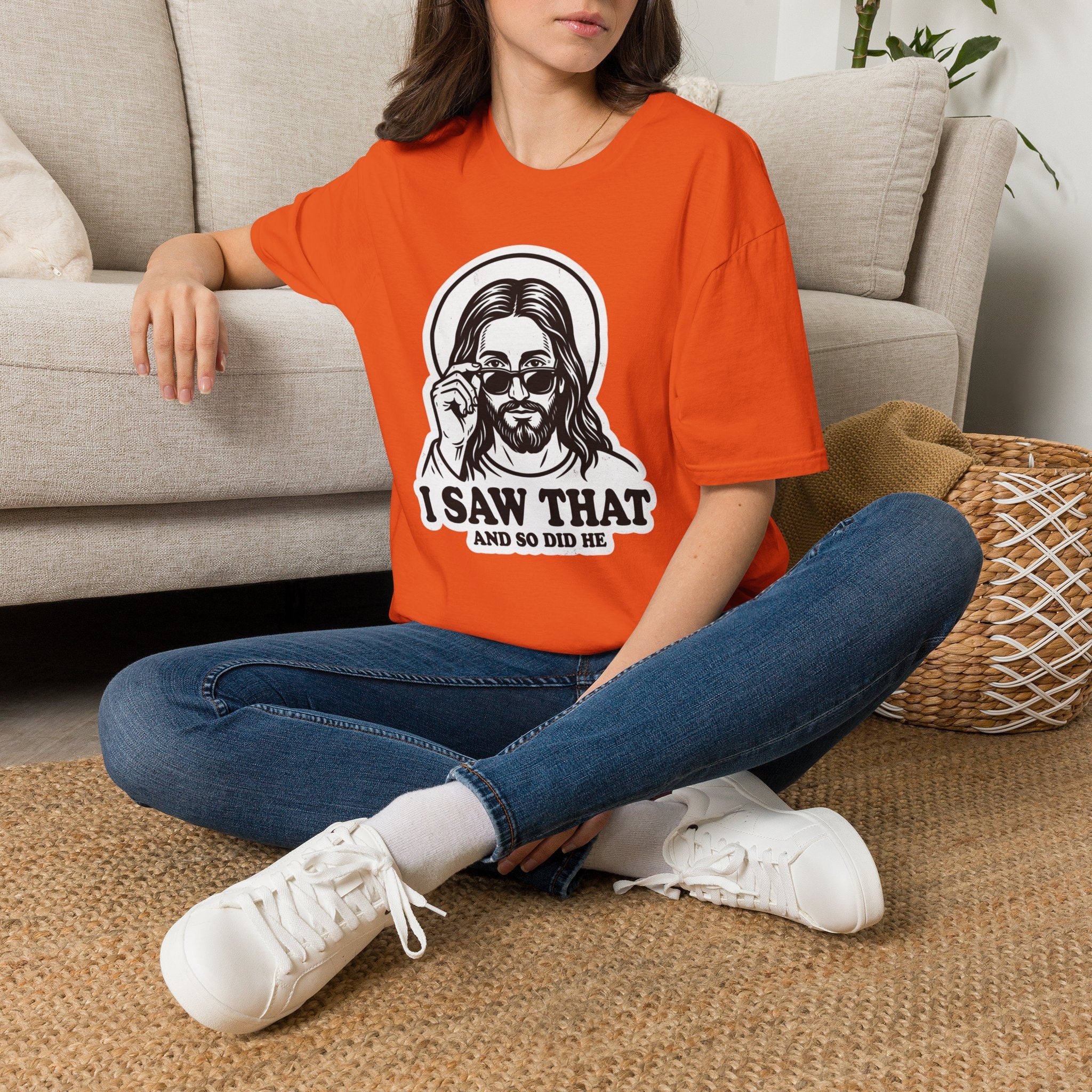 Adults 'I Saw That' Jesus T-Shirt