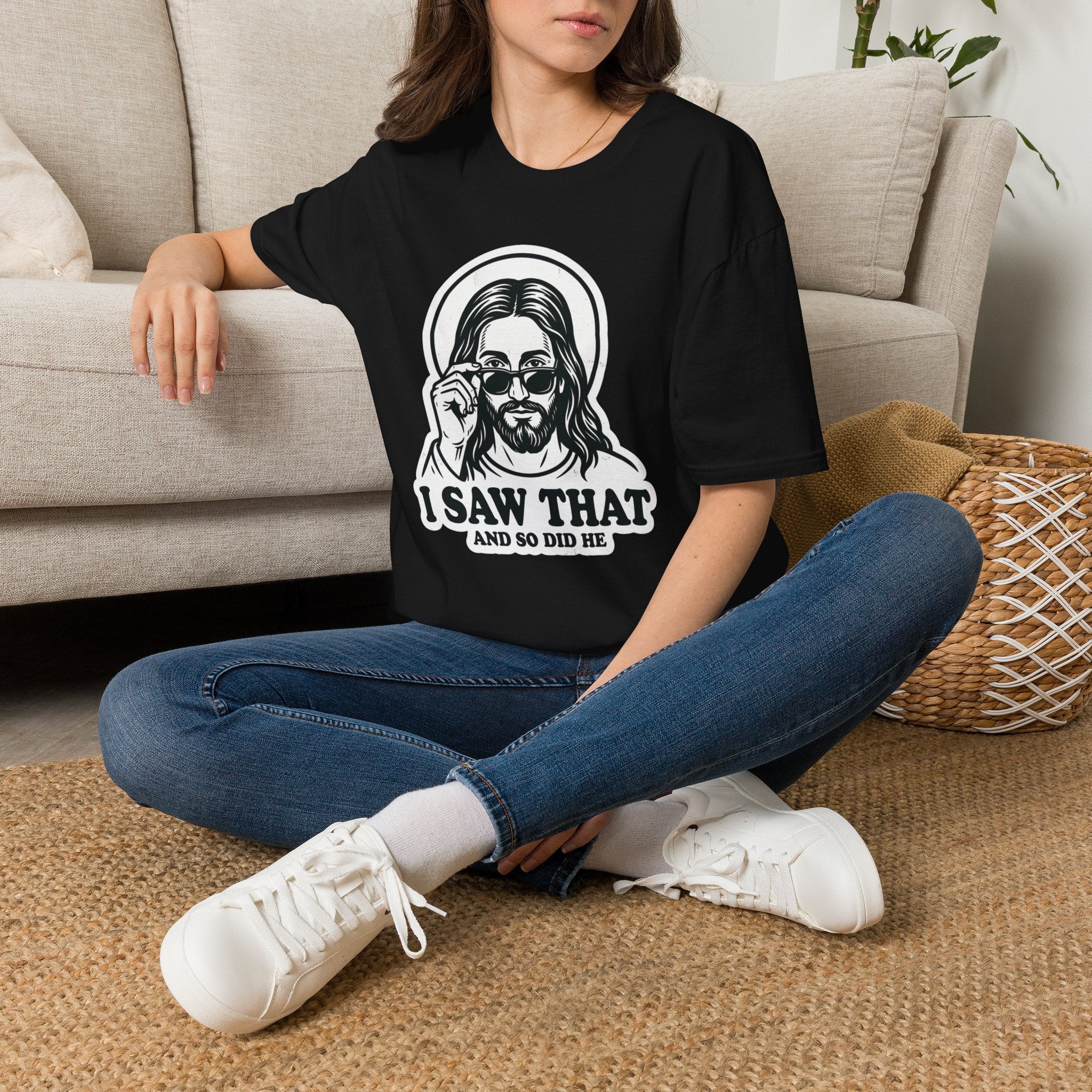 Adults 'I Saw That' Jesus T-Shirt