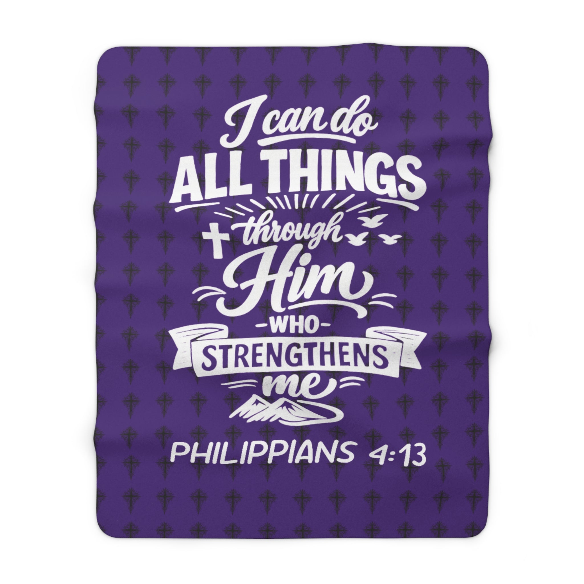 'Philippians 4:13' Sherpa Blanket