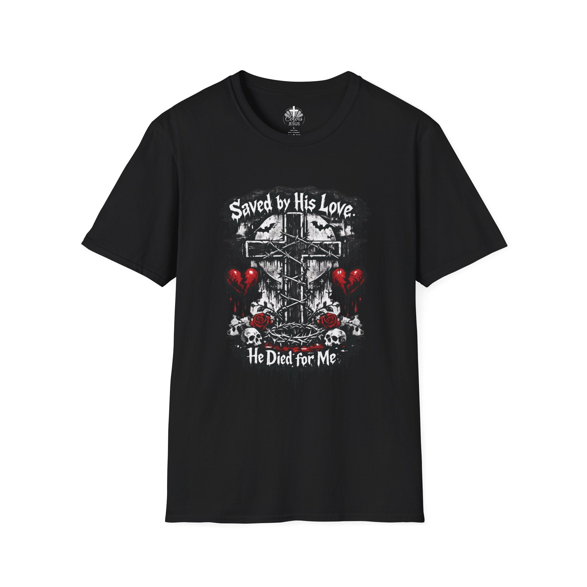 'Saved by His Love, He died for me' — Men's Tee